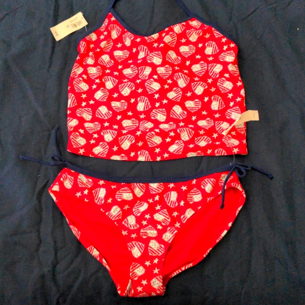 New 2-piece swim suit size 14 kids Old Navy brand